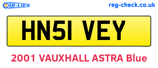 HN51VEY are the vehicle registration plates.