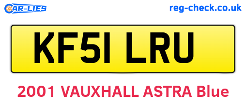 KF51LRU are the vehicle registration plates.