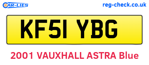 KF51YBG are the vehicle registration plates.
