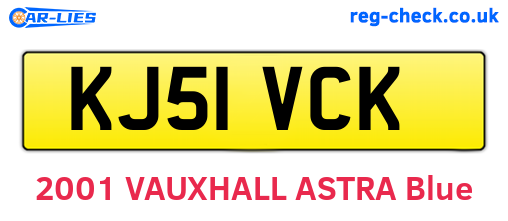 KJ51VCK are the vehicle registration plates.
