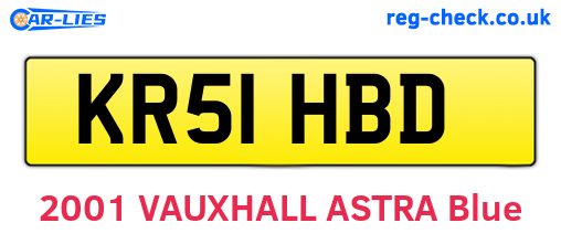 KR51HBD are the vehicle registration plates.