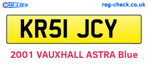KR51JCY are the vehicle registration plates.