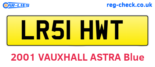 LR51HWT are the vehicle registration plates.