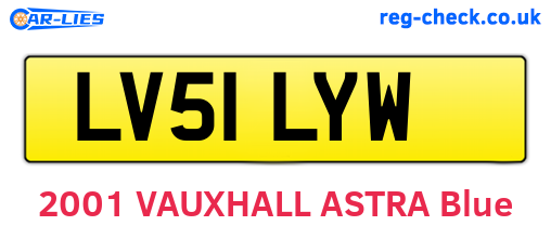 LV51LYW are the vehicle registration plates.
