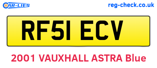 RF51ECV are the vehicle registration plates.