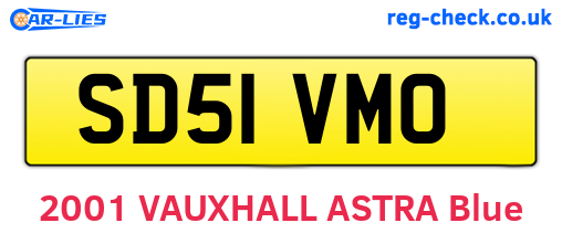 SD51VMO are the vehicle registration plates.