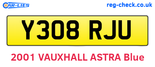 Y308RJU are the vehicle registration plates.