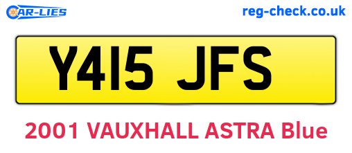 Y415JFS are the vehicle registration plates.