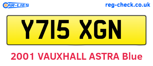 Y715XGN are the vehicle registration plates.