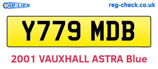 Y779MDB are the vehicle registration plates.