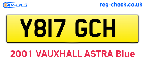 Y817GCH are the vehicle registration plates.