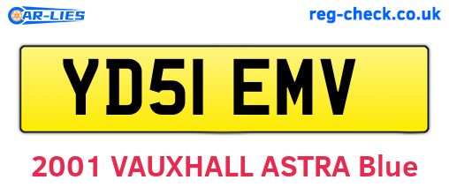 YD51EMV are the vehicle registration plates.