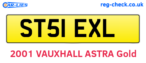 ST51EXL are the vehicle registration plates.