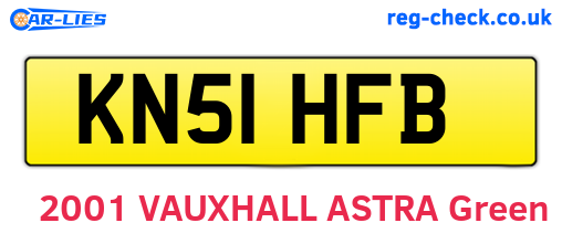 KN51HFB are the vehicle registration plates.