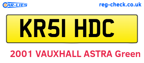 KR51HDC are the vehicle registration plates.