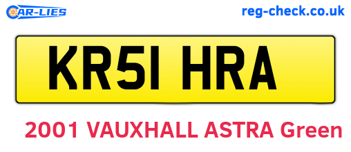 KR51HRA are the vehicle registration plates.