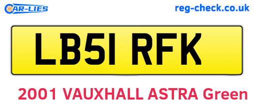 LB51RFK are the vehicle registration plates.