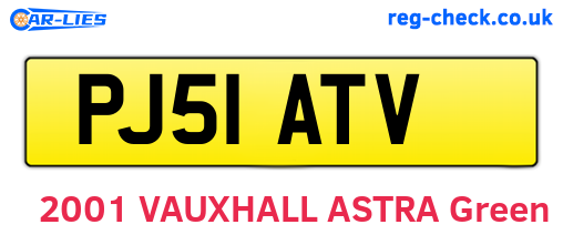 PJ51ATV are the vehicle registration plates.
