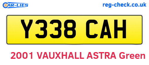 Y338CAH are the vehicle registration plates.