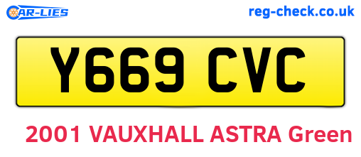 Y669CVC are the vehicle registration plates.
