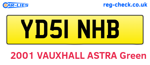 YD51NHB are the vehicle registration plates.