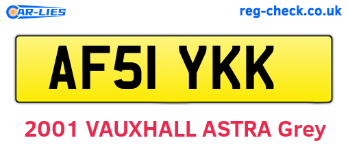AF51YKK are the vehicle registration plates.
