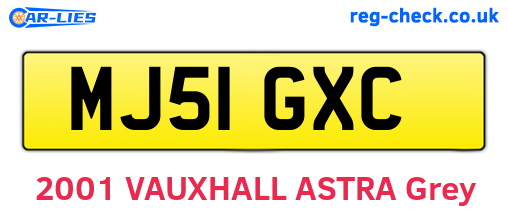 MJ51GXC are the vehicle registration plates.