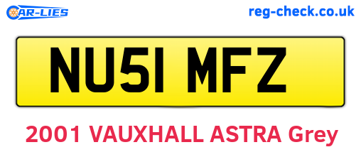 NU51MFZ are the vehicle registration plates.