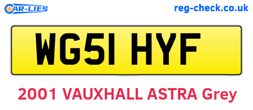 WG51HYF are the vehicle registration plates.