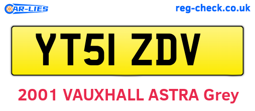 YT51ZDV are the vehicle registration plates.