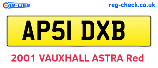 AP51DXB are the vehicle registration plates.