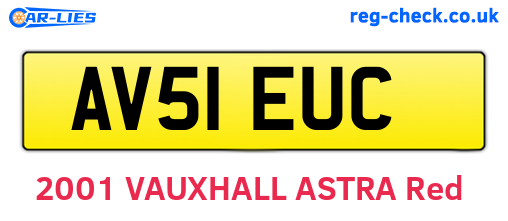 AV51EUC are the vehicle registration plates.