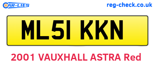 ML51KKN are the vehicle registration plates.