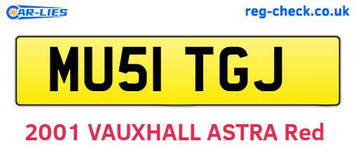 MU51TGJ are the vehicle registration plates.