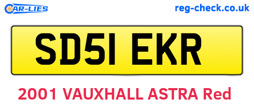 SD51EKR are the vehicle registration plates.
