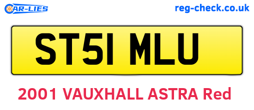 ST51MLU are the vehicle registration plates.
