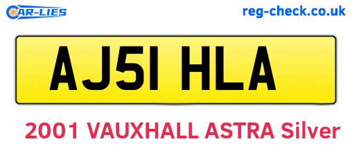 AJ51HLA are the vehicle registration plates.