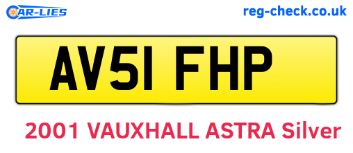 AV51FHP are the vehicle registration plates.