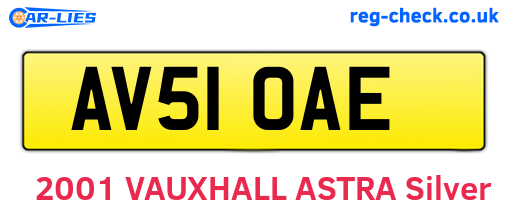AV51OAE are the vehicle registration plates.