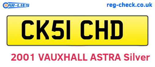 CK51CHD are the vehicle registration plates.