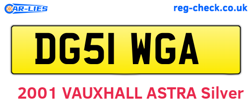 DG51WGA are the vehicle registration plates.