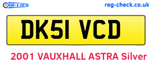 DK51VCD are the vehicle registration plates.