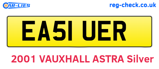 EA51UER are the vehicle registration plates.