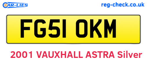 FG51OKM are the vehicle registration plates.