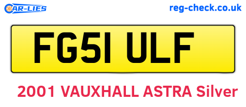 FG51ULF are the vehicle registration plates.
