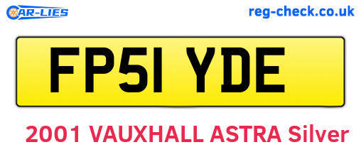 FP51YDE are the vehicle registration plates.
