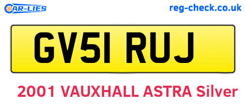 GV51RUJ are the vehicle registration plates.