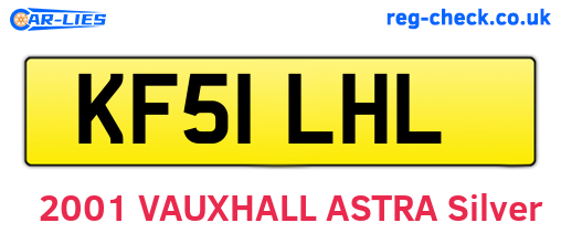 KF51LHL are the vehicle registration plates.