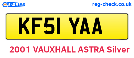 KF51YAA are the vehicle registration plates.