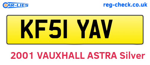 KF51YAV are the vehicle registration plates.